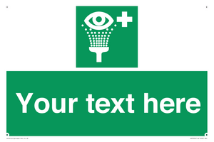 Custom Eye Wash Station Sign